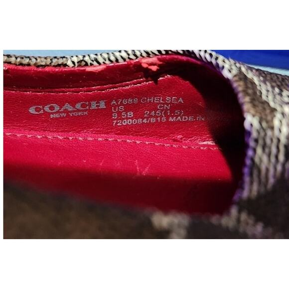 Coach Chelsea Colorblock Signature Logo Leather Ballet Flats 9.5 - Picture 7 of 11